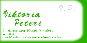 viktoria peteri business card