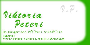 viktoria peteri business card